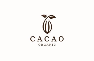 Cacao logo icon design template flat vector