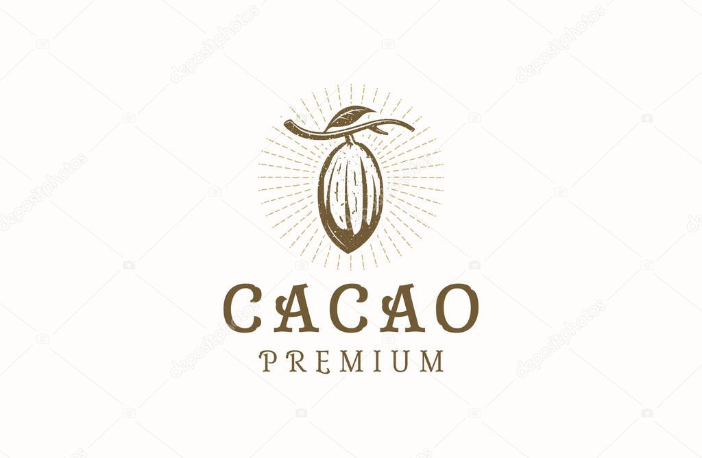 Cacao logo icon design template flat vector