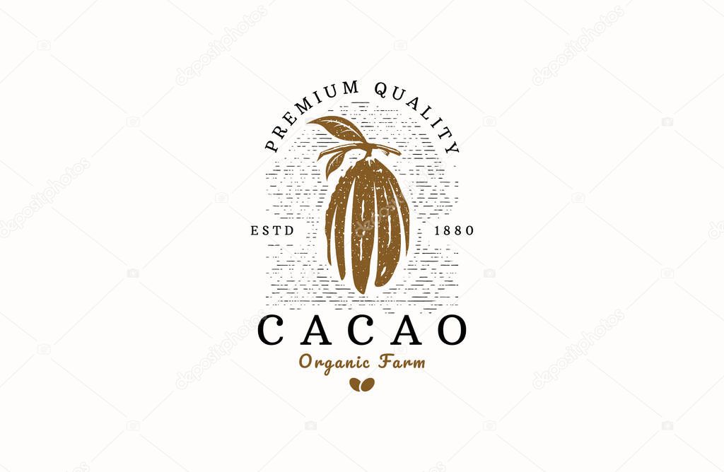 Cacao logo icon design template flat vector