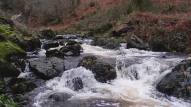İskoçya 'da, Dumfries ve Galloway' de, Gray Mare 's Tail' de kış ikilisi