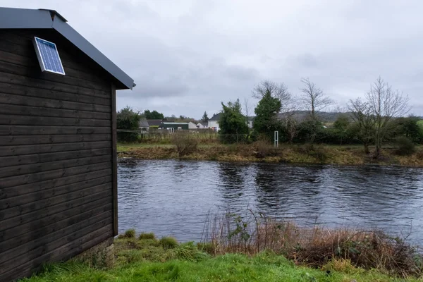 River level monitoring station on the River Cree at Newton Stewart, Dumfries and Galloway, Scotland