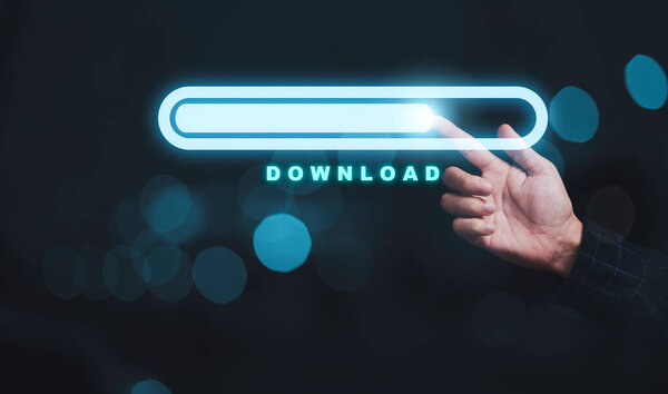 Прикосновение к виртуальной загрузке символа для преобразования технологий и концепции совместного использования.