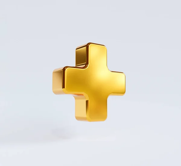 Isolate Golden Teken Witte Achtergrond Voor Een Positieve Denkwijze Van — Stockfoto