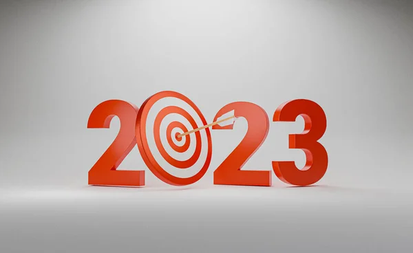 2023 Рік Дошкою Налаштування Бізнес Цілі Цілі Початку Новорічної Концепції — стокове фото