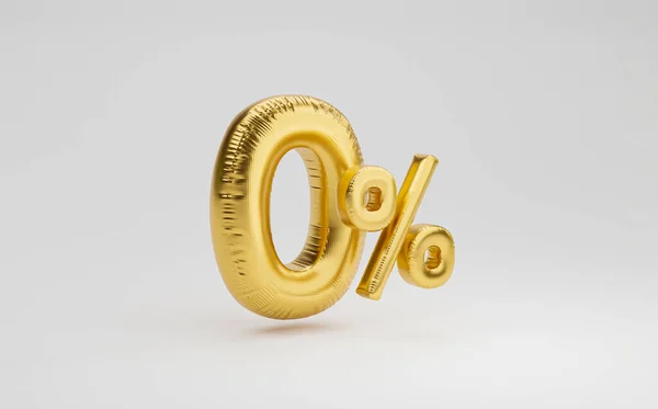 Porcentaje Cero Oro Globo Del Para Oferta Especial Del Descuento —  Fotos de Stock