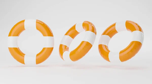 Изоляция Оранжевого Белого Поясов Белом Фоне Помощью Трехмерной Иллюстрации — стоковое фото