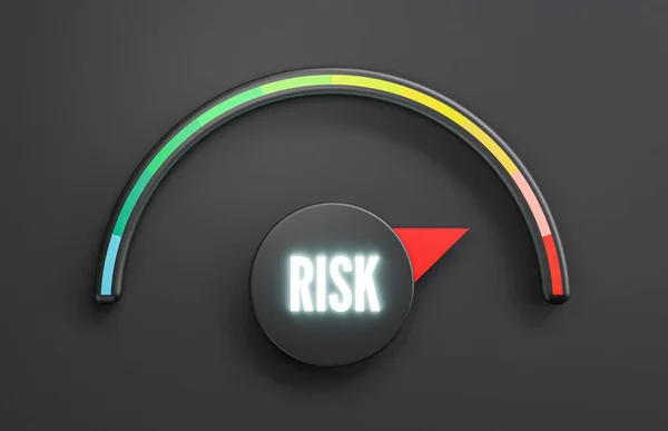 Risk Level Indicator Rating Low Middle High Risk Management Assessment — Stock Photo, Image