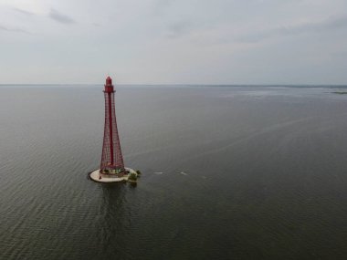 Dnipro nehrindeki deniz feneri, Kherson, Ukrayna