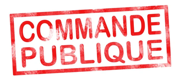 Public Order French Translation Writing Red Ink Pad — Stock Photo, Image