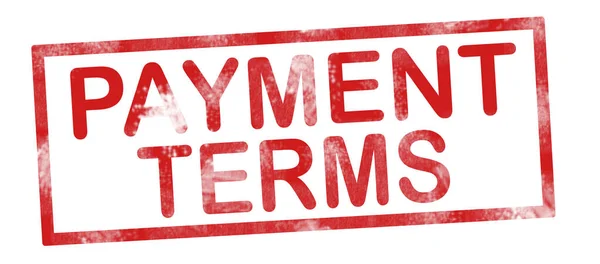 Payment Terms Writing Red Ink Pad — Stock Photo, Image