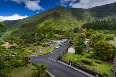 Village of Grand Ilet at Salazie at Reunion Island clipart