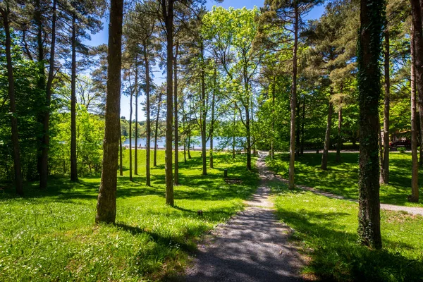 Κέντρο Αναψυχής Του Lac Des Montagnes Κοντά Στην Πόλη Mazamet — Φωτογραφία Αρχείου