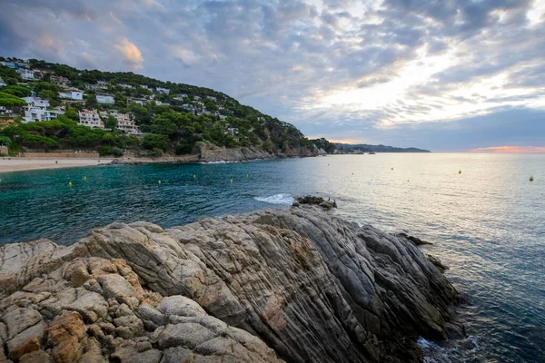 Güzel Sant Francesc deresi ve İspanya Blanes plajı