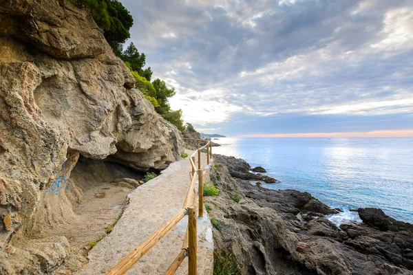 Smukke Sant Francesc Bæk Strand Blanes Spanien - Stock-foto