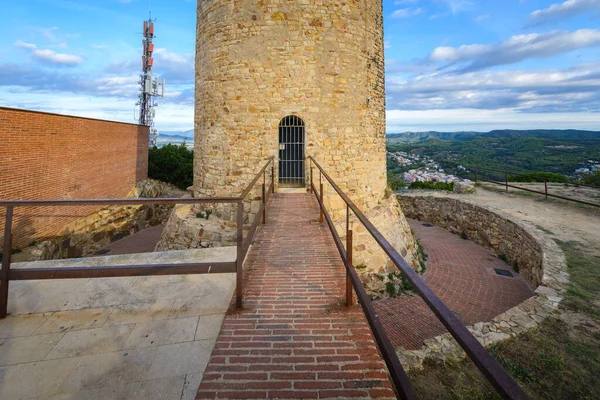 Castell Sant Joan Blanes Miasto Porannymi Światłami Hiszpanii — Zdjęcie stockowe