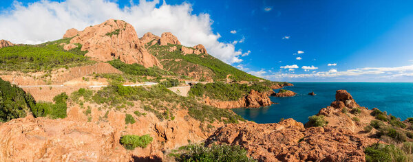 Cap Esterel mountain in the south of France