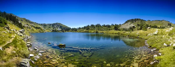 Panoramablick Auf Den Lac Bastan Bei Saint Lary Soulan — Stockfoto