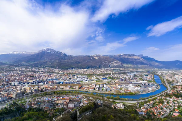 Grenoble Vue Ville Depuis Point Vue Bastille — Photo
