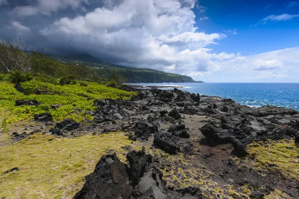 Coast Volcanic Rock South Reunion Island — Stock Photo, Image