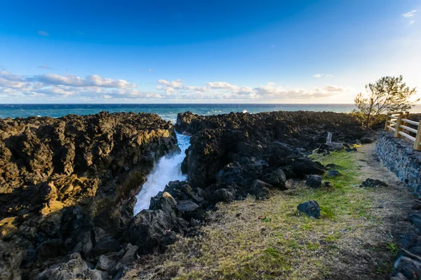 Natural Gulf Volcanic Rock Reunion Island Close Etang Sale City — Stock Photo, Image