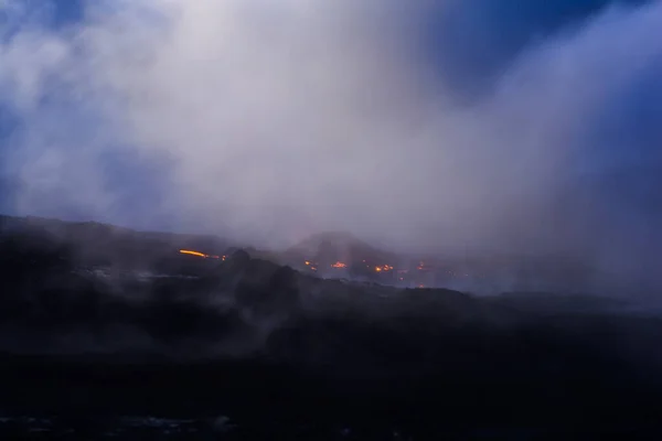 Erupción Volcánica Isla Reunión — Foto de Stock