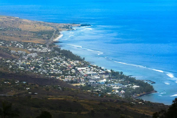 Aerial View Saint Leu Reunion Island Sunny Day — Stock Photo, Image