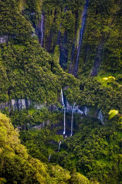 Wodospad Beautilful Dolinie Takamaka Reunion Island — Zdjęcie stockowe