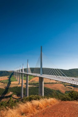 Millau Viaduct in Aveyron department during a sunny day