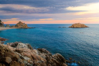 Coast and beach at Lloret de Mar in Spain