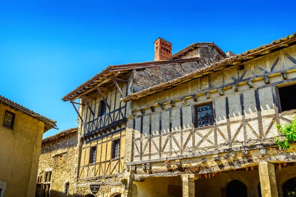 Ancient Architecture Perouges Village France Sunny Day — Stock Photo, Image