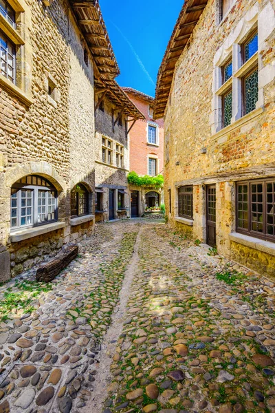 Small Alley Perouges Village France Sunny Day Summer — Stock Photo, Image