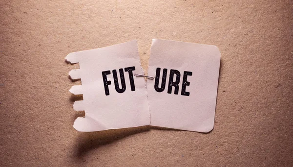 Close Future Word Business Concept Idea — Stock fotografie
