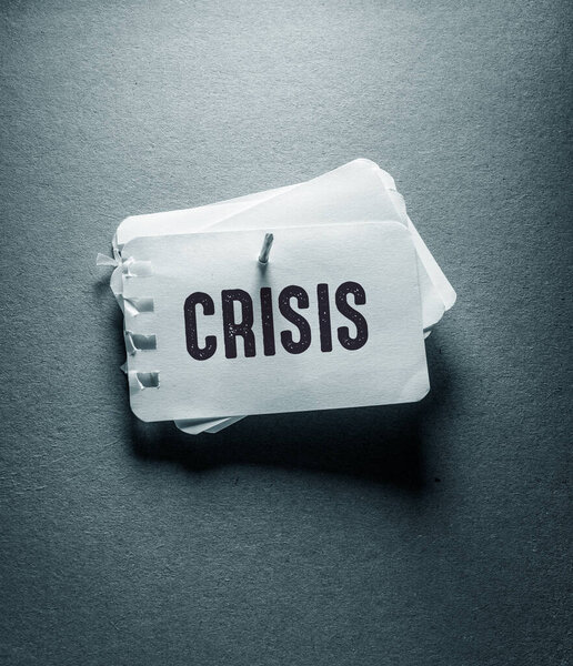 Close up of Crisis Word , Business Concept Idea