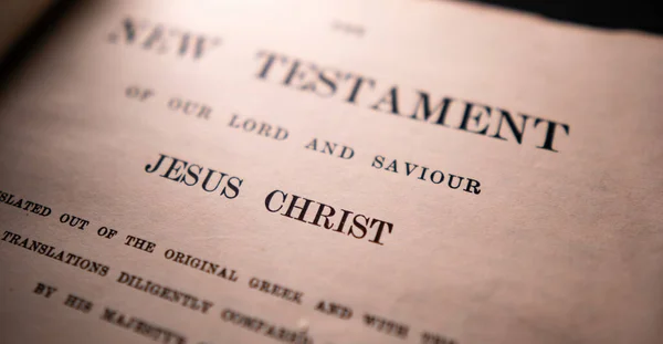 Close Vintage Holy Bible Book — Stock fotografie