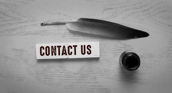 Words Contact Business Concept Idea — Stock Photo, Image