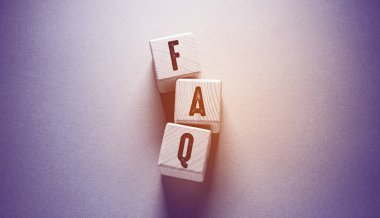 Faq Sözcük Tahta Küpler üzerine Yazıldı