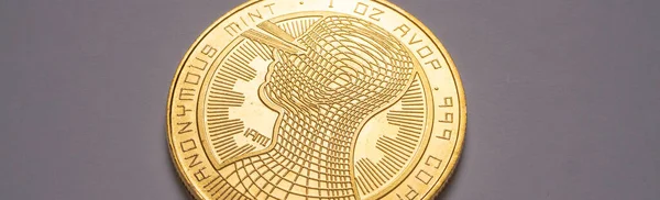 Макроснимок Криптовалюты Монеты — стоковое фото