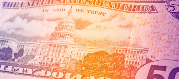Nahaufnahme Der Amerikanischen Dollarnote — Stockfoto