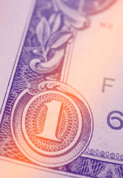 Gros Plan Sur Dollar Américain Note Devise — Photo
