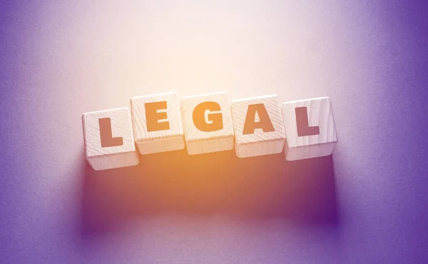 Legal Word Written Wooden Cubes — Stock fotografie