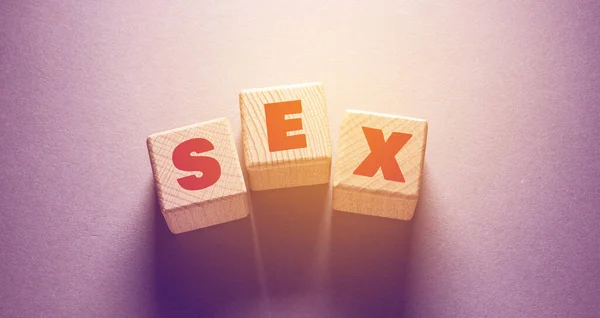 Sex Word Written Wooden Cubes — Stock Photo, Image