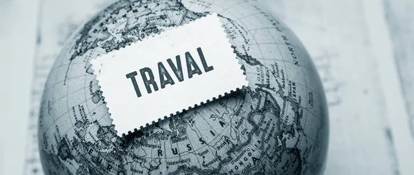 Close Travel Word Travel Concept Idea — Stock Photo, Image