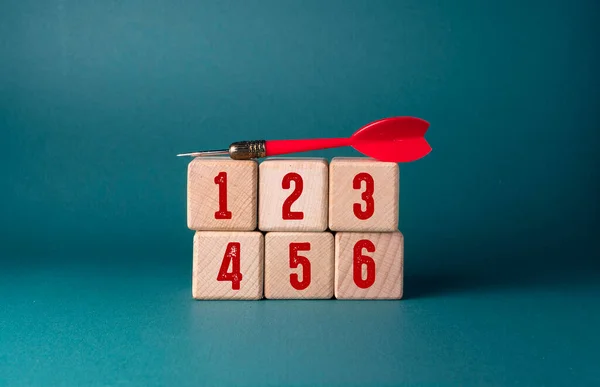 Tahta Küpler Üzerine Yazılan Sayılar Sözcüğünün Kapanışı — Stok fotoğraf