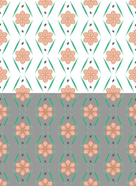 Floral Motif Décoratif Sans Couture Doodle Simple Fleur Marguerite Graphique — Image vectorielle