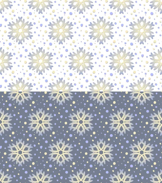 Snowflake Bezproblémový Vzor Mandala Styl Okrasné Mřížky Zimní Dovolená Povrch — Stockový vektor