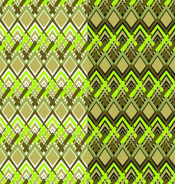 Geometrische Chevron Nahtlose Muster Orientalischen Stil Dreiecksform Zickzackstreifen Grüntöne Farbpalette — Stockvektor