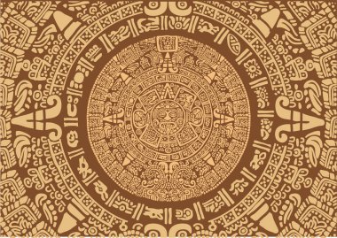 Calendar, signs and symbols of the ancient peoples of Latin America Maya and Toltecs