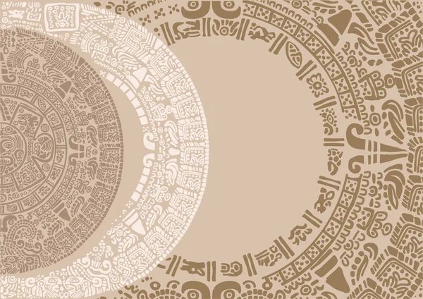 Abstract frame from ancient mayan symbols. Mayan calendar.Images of characters of ancient American Indians.The Aztecs, Mayans, Incas.Signs and symbols of the ancient world. Mexican ancient Mayan calendar Art. 