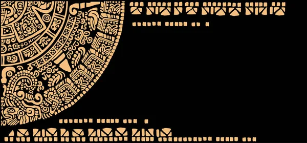 Corner Design Symbols Calendars Letters Masks Pictures Ancient Maya Toltec — Stock vektor