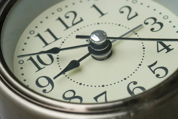 Imagem Relógio Alarme Cara Nove Clock Time Conceito — Fotografia de Stock